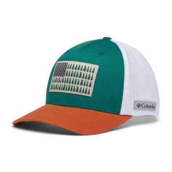 Columbia Mesh Tree Flag Ball, Gorras Verdes Oscuro Para Hombre | 218375-IYK